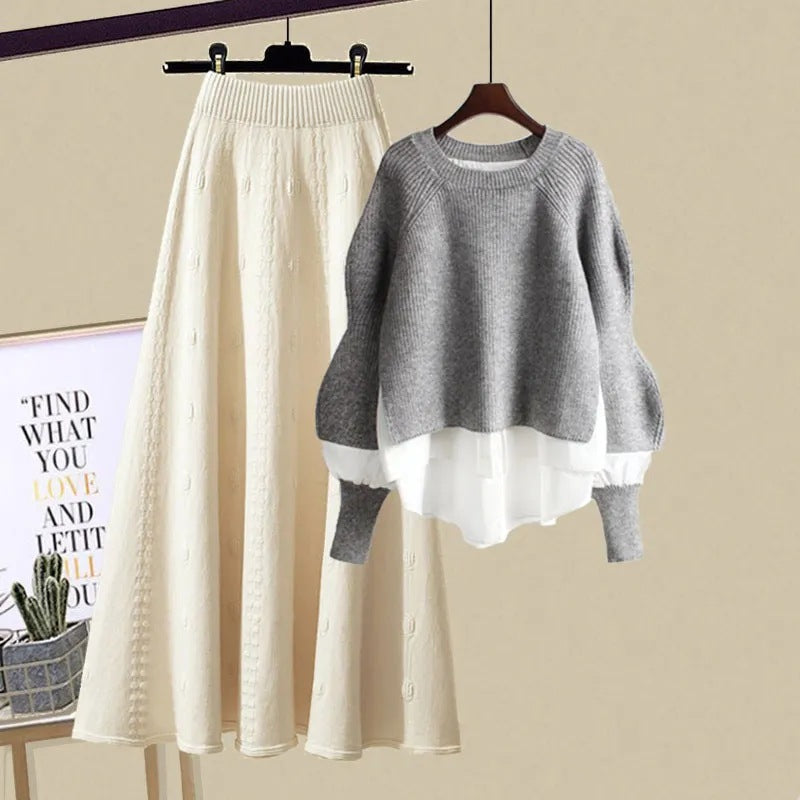 Lila | Relaxed Sweatshirt and Skirt Set
