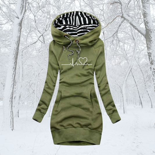 Sienna | Heartbeat Print Dress-Sweater