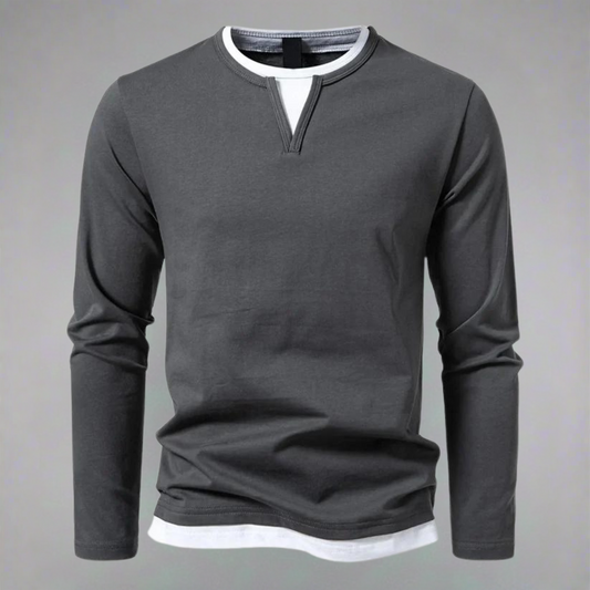 Ryan | Long-Sleeved Sweater with V-Neck, Modern Style