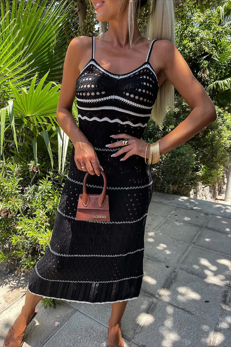 Sienna | Alluring Braided V-Neck Sling Dress