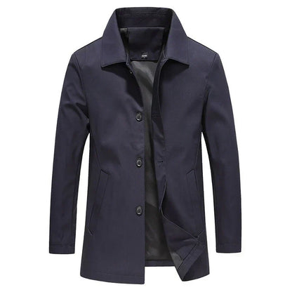 Jackson Men's Long Coat | Windproof Fleece Solid Color