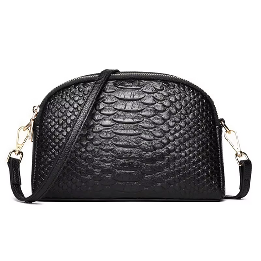 Cora | Chic Faux Leather Mini Crossbody Bag with Crocodile Texture