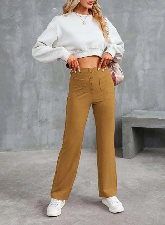 Sienna | Chic High-Waisted Stretch Trousers
