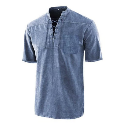 Damien™ – Gothic Retro V-Neck T-Shirt