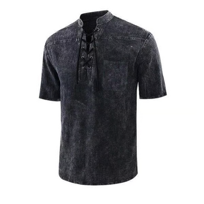 Damien™ – Gothic Retro V-Neck T-Shirt