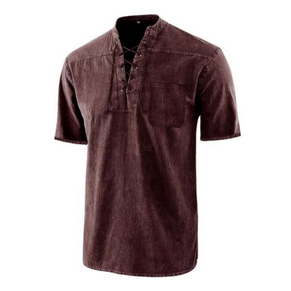 Damien™ – Gothic Retro V-Neck T-Shirt