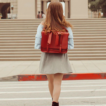 Sienna | Retro Twist Bag in Blue-Pink