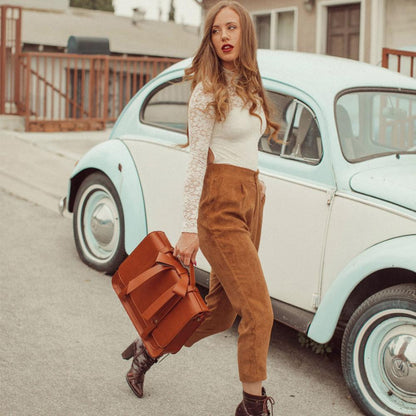 Sienna | Retro Twist Bag in Blue-Pink
