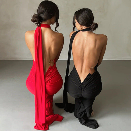 Lila | Alluring Backless Slim Fit Sleeveless Evening Dress