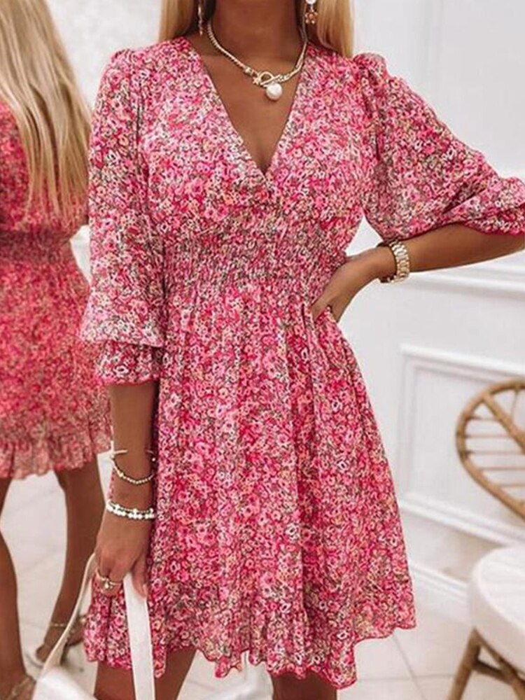 Sienna | Flirty V-Neck Summer Dress