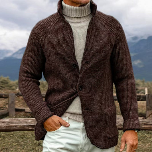 ERWIN - KNITTED JACKET IN COARSE KNIT LOOK