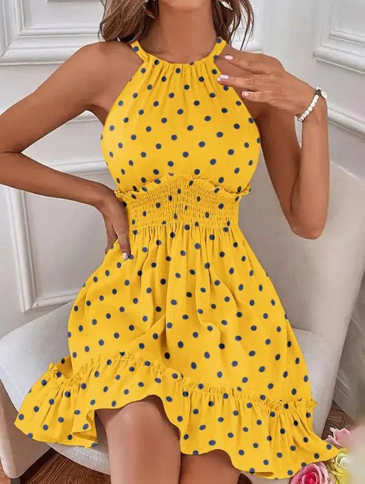 Mira | Alluring Sleeveless Neck Dress in Casual Chic Style