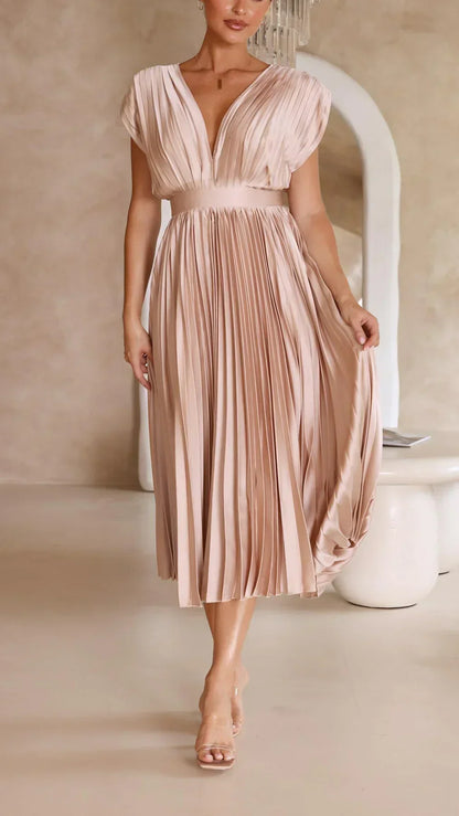 Sienna | Chic Pleated Evening Dress