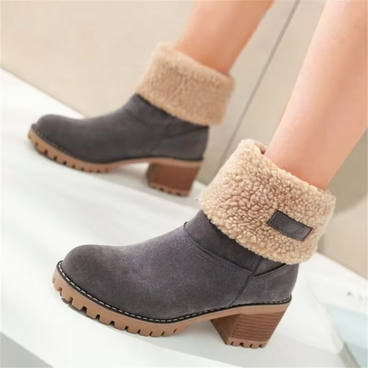 Selene | Chic Insulated Leather Snow Boots