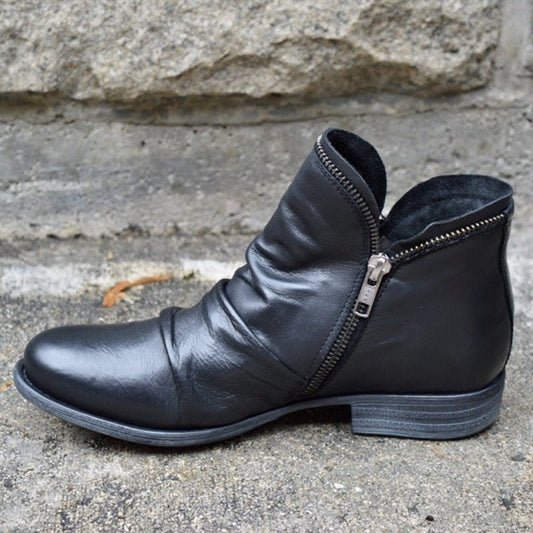 Elowen | Chic Leather Ankle Boots for Women