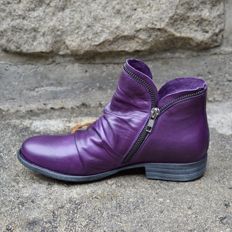 Elowen | Chic Leather Ankle Boots for Women